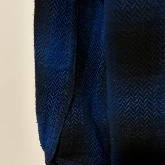 Rogue Territory Blue Herringbone Heavy HB Plaid Western Shirt - L/XL - Picture 9 of 10